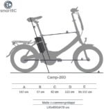 Camp-20D E-Bike Folding Bike 250 W Rear Wheel Motor Li-Ion Battery 36 V/15.6 Ah 20 Inch E-Folding Bike Electric Bicycle Range 100 km to 25 km/h
