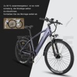 27M204 E-Bike, Electric Bicycle 27.5 Inch Trekking Bike E-City Bike with 36 V 13 Ah Lithium Battery for Long Range up to 100 KM, 250 W Motor, EU-Compliant Folding Bike with App