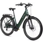 SAXXX E Bike Damen 28 Zoll Tiefeinsteiger mit 36V 13Ah Akku, Elektro Fahrrad Erwachsene mit Scheibenbremse, 7 Gang Kettenschaltung Pedelec mit Federgabel, Gepäckträger für Damen/Frauen Herren/Männer