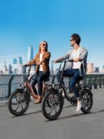 MilePort 1 Electric Bicycle for Adults, 250 W Folding Electric Bicycle with 36 V 13 Ah Removable Battery, Speed 25 km/h and Range 100 Km, 20 x 3.0 Inch Fat Tyres E-Bikes for City Commuters