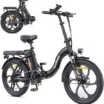 MilePort 1 Electric Bicycle for Adults, 250 W Folding Electric Bicycle with 36 V 13 Ah Removable Battery, Speed 25 km/h and Range 100 Km, 20 x 3.0 Inch Fat Tyres E-Bikes for City Commuters