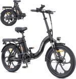 MilePort 1 Electric Bicycle for Adults, 250 W Folding Electric Bicycle with 36 V 13 Ah Removable Battery, Speed 25 km/h and Range 100 Km, 20 x 3.0 Inch Fat Tyres E-Bikes for City Commuters