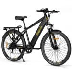 Eleglide E-Bike, T1 Electric Bicycle 27.5 Inch Trekking Electric City Bike with 13Ah Battery, 100 km Long Range, 250 W Motor, Shimano 7 Speed Electric Mountain Bike for Men and Women, Double Disc