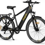 Eleglide E-Bike, T1 Electric Bicycle 27.5 Inch Trekking Electric City Bike with 13Ah Battery, 100 km Long Range, 250 W Motor, Shimano 7 Speed Electric Mountain Bike for Men and Women, Double Disc