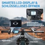 E-Bike 26 Inch with 21 Speed Gears 250 W Motor 13 Ah Battery Top Speed 25 km/h High Carbon Steel Frame LCD Display City Electric Bicycle