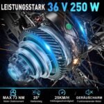 ANCHEER E Bike, 27.5 Inch Trekking Bike, E-Bike for Men and Women with 36 V 10.4 Ah Battery, 250 W Motor, 100 km Range, Electric Bicycle with 21 Speed Gear, Pedelec Electric Mountain Bike for Adults