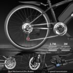 ASKGO E Bike, 26 Inch E-Bike Men Women with Pair of Disc Brakes, 48 V 10 Ah Battery, 80 km Range, Off-Road E-Mountain Bike, 7 Gears Electric Bicycle for Mountains and Commuting, Multifunctional